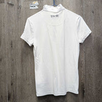 SS Show Shirt, 1/4 Button Up, snap Collar *gc, snags, pills, collar puckers, dingy?, seam puckers
