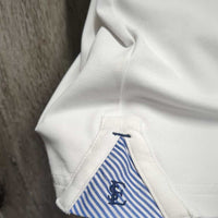 SS Show Shirt, 1/4 Button Up, snap Collar *gc, snags, pills, collar puckers, dingy?, seam puckers
