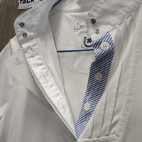 SS Show Shirt, 1/4 Button Up, snap Collar *gc, snags, pills, collar puckers, dingy?, seam puckers
