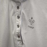 SS Show Shirt, 1/3 Snap Up, Snap Collar *vgc, crinkled collar, seam puckers
