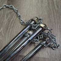 4 Bar Metal Blanket Rack *vgc, mnr scuffs, scratches, plating, rust

