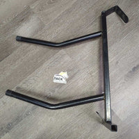 Stall Mount 2 Saddle Rack, 2 Caps *vgc, mnr scuffs, dirt, bent hook, peeled paint
