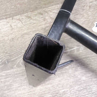 Stall Mount 2 Saddle Rack, 2 Caps *vgc, mnr scuffs, dirt, bent hook, peeled paint
