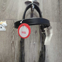 Padded Flat Bridle, Rubber Reins *gc, v.dirty, thick film, NO Bits straps or snaps
