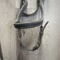 Padded Flat Bridle, Rubber Reins *gc, v.dirty, thick film, NO Bits straps or snaps
