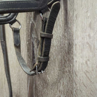 Padded Flat Bridle, Rubber Reins *gc, v.dirty, thick film, NO Bits straps or snaps

