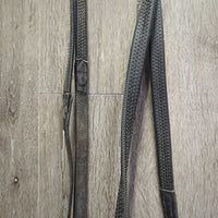 Padded Flat Bridle, Rubber Reins *gc, v.dirty, thick film, NO Bits straps or snaps
