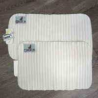 Pr Exercise Leg Quilts *vgc, clean, mnr hair, stains, pills, threads
