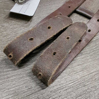 Cotton Web & Leather Lungeing Surcingle, Girth, 10 Rings *vgc, clean & dirty, hair, older, residue, rust & rubs
