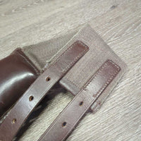 Cotton Web & Leather Lungeing Surcingle, Girth, 10 Rings *vgc, clean & dirty, hair, older, residue, rust & rubs
