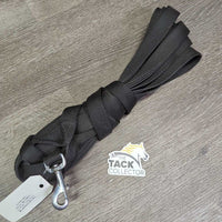 Flat Nylon Web Lunge Line, snap, loop end *vgc, clean, mnr faded, rubs, residue, edge rubs, snags
