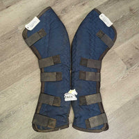 Tall Front & Hind Shipping Boots, Fleece Lined *gc, clean?, older, residue, clumpy, hair, stains, mnr dirt, rubs, threads

