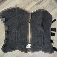 Tall Front & Hind Shipping Boots, Fleece Lined *gc, clean?, older, residue, clumpy, hair, stains, mnr dirt, rubs, threads
