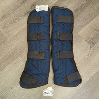 Tall Front & Hind Shipping Boots, Fleece Lined *gc, clean?, older, residue, clumpy, hair, stains, mnr dirt, rubs, threads
