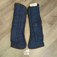 Tall Front & Hind Shipping Boots, Fleece Lined *gc, clean?, older, residue, clumpy, hair, stains, mnr dirt, rubs, threads
