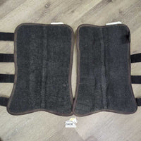 Tall Front & Hind Shipping Boots, Fleece Lined *gc, clean?, older, residue, clumpy, hair, stains, mnr dirt, rubs, threads
