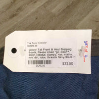 Tall Front & Hind Shipping Boots, Fleece Lined *gc, clean?, older, residue, clumpy, hair, stains, mnr dirt, rubs, threads
