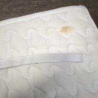 Thick Quilt Jumper Saddle Pad, piping, tabs *vgc, clean, older, mnr dingy, rubs, pills, stains, older

