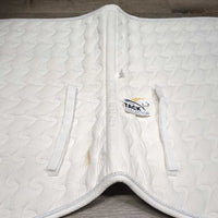 Thick Quilt Jumper Saddle Pad, piping, tabs *vgc, clean, older, mnr dingy, rubs, pills, stains, older
