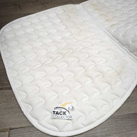 Thick Quilt Jumper Saddle Pad, piping, tabs *vgc, clean, older, mnr dingy, rubs, pills, stains, older
