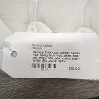 Thick Quilt Jumper Saddle Pad, piping, tabs *vgc, clean, older, mnr dingy, rubs, pills, stains, older
