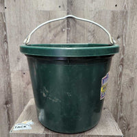 Flat Back Plastic Bucket *gc, dirty, scuffs, scratches, stains, residue
