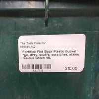 Flat Back Plastic Bucket *gc, dirty, scuffs, scratches, stains, residue
