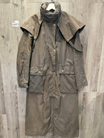 Long Oilskin Coat *xc, clean, mnr stain?dirt & hair
