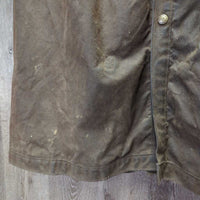 Long Oilskin Coat *xc, clean, mnr stain?dirt & hair
