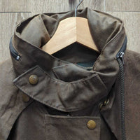 Long Oilskin Coat *xc, clean, mnr stain?dirt & hair
