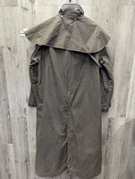 Long Oilskin Coat *xc, clean, mnr stain?dirt & hair
