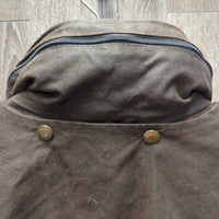 Long Oilskin Coat *xc, clean, mnr stain?dirt & hair
