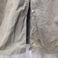 Long Oilskin Coat *xc, clean, mnr stain?dirt & hair
