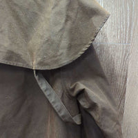 Long Oilskin Coat *xc, clean, mnr stain?dirt & hair
