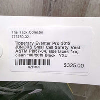 JUNIORS Small Cell Safety Vest ASTM F1937-04, side laces *xc, clean *08/2019
