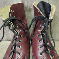 Soft Western Roper Boots, laces, fringe *xc, clean, mnr scratches, stamp & heel rubs

