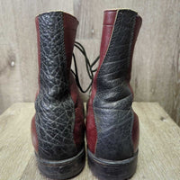 Soft Western Roper Boots, laces, fringe *xc, clean, mnr scratches, stamp & heel rubs
