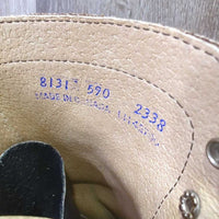 Soft Western Roper Boots, laces, fringe *xc, clean, mnr scratches, stamp & heel rubs
