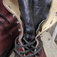 Soft Western Roper Boots, laces, fringe *xc, clean, mnr scratches, stamp & heel rubs
