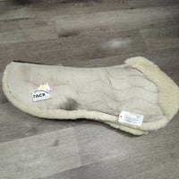 Quilt Thick Fleece Shimmable Half Pad, 4 Black Shims: 2 Long & 2 Short *gc, v.dirty, stains, clumpy, thin spots
