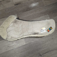 Quilt Thick Fleece Shimmable Half Pad, 4 Black Shims: 2 Long & 2 Short *gc, v.dirty, stains, clumpy, thin spots
