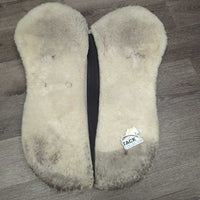 Quilt Thick Fleece Shimmable Half Pad, 4 Black Shims: 2 Long & 2 Short *gc, v.dirty, stains, clumpy, thin spots
