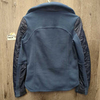 JUNIORS Light Quilt & Fleece Jacket, zipper *gc, clumpy, faded, hair
