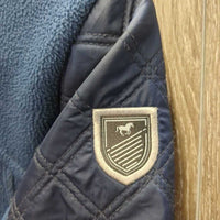 JUNIORS Light Quilt & Fleece Jacket, zipper *gc, clumpy, faded, hair
