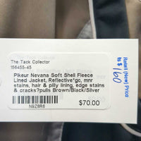 Soft Shell Fleece Lined Jacket, Reflective*gc, mnr stains, hair & pilly lining, edge stains & cracks?pulls
