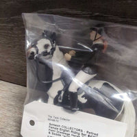 COLLECTORS - Retired Female English Riding Set #42057 - Paint Dressage Horse, Rider, Bridle & Saddle *xc/like new
