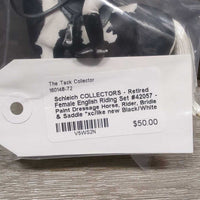 COLLECTORS - Retired Female English Riding Set #42057 - Paint Dressage Horse, Rider, Bridle & Saddle *xc/like new
