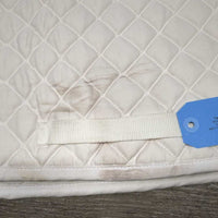 Quilt Jumper Saddle Pad, tabs *gc, clean, stains, rubs, pills, puckers, clumpy, older
