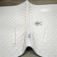 Quilt Jumper Saddle Pad, tabs *gc, clean, stains, rubs, pills, puckers, clumpy, older
