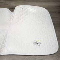 Quilt Jumper Saddle Pad, tabs *gc, clean, stains, rubs, pills, puckers, clumpy, older
